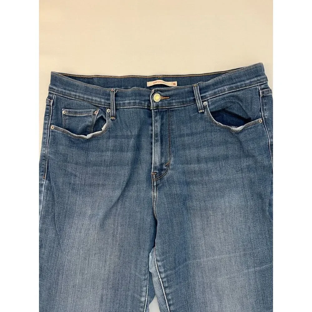Levis 505 Jeans‎ Mens 33x32 Straight Ripped Inner Area Holes Denim Pants